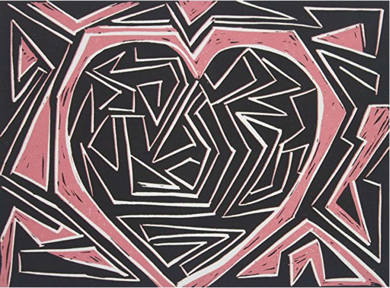 Black And Pink Hearts by Debra Alexander