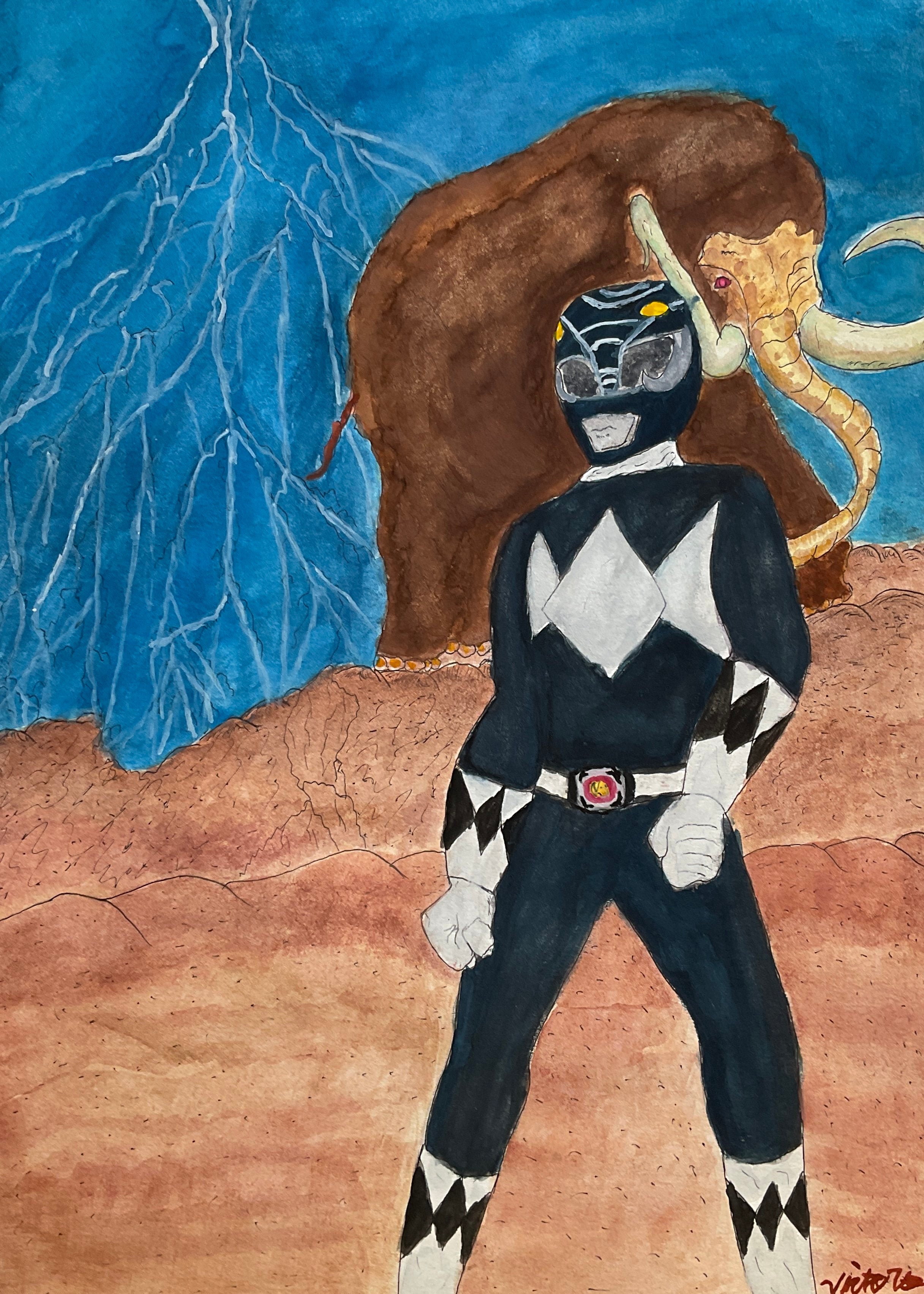 “Black Ranger and Mastodon” by Victor Prieto