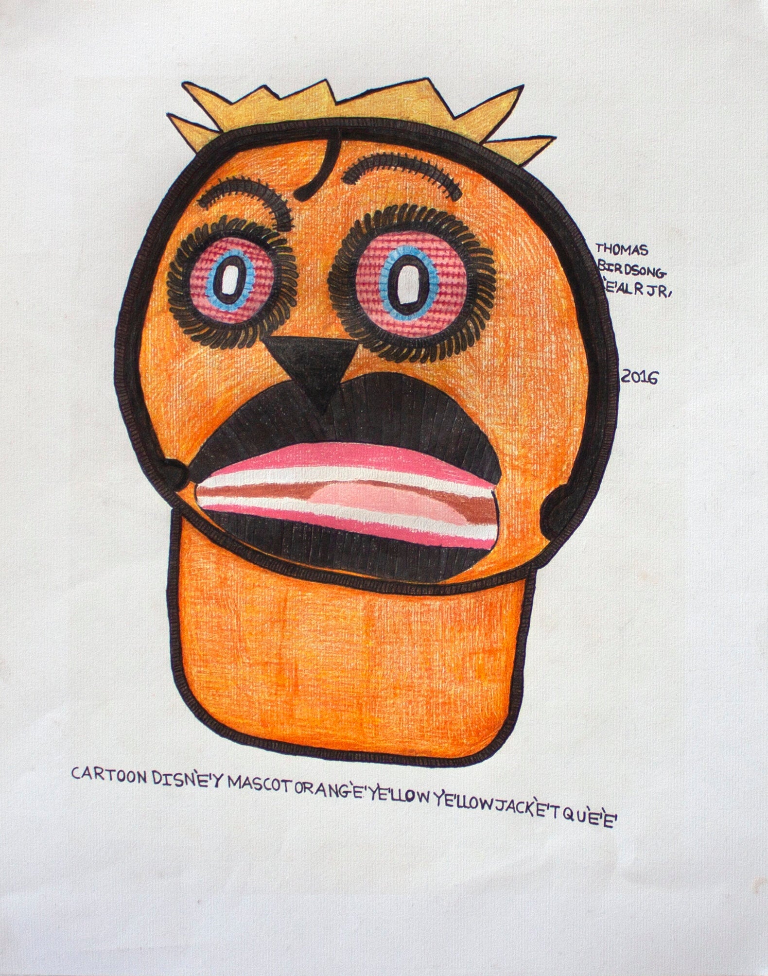 Cartoon Disn’e’y Mascot Orang’e’ Y’e’llow Y’e’llow Jack’e’t Qu’e’e’ by Thomas Birdsong