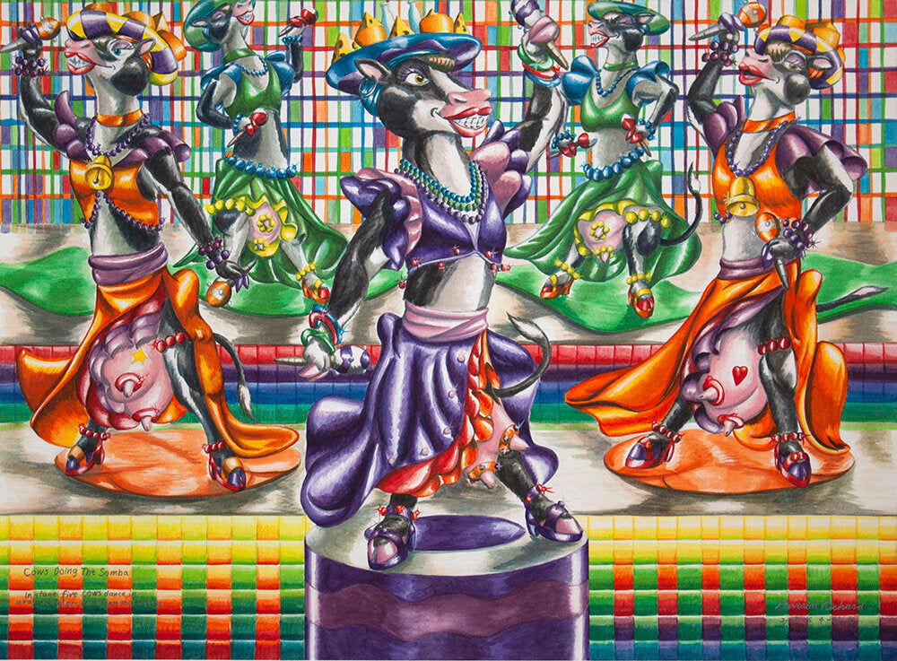 Cows Doing The Somba by Deveron Richard