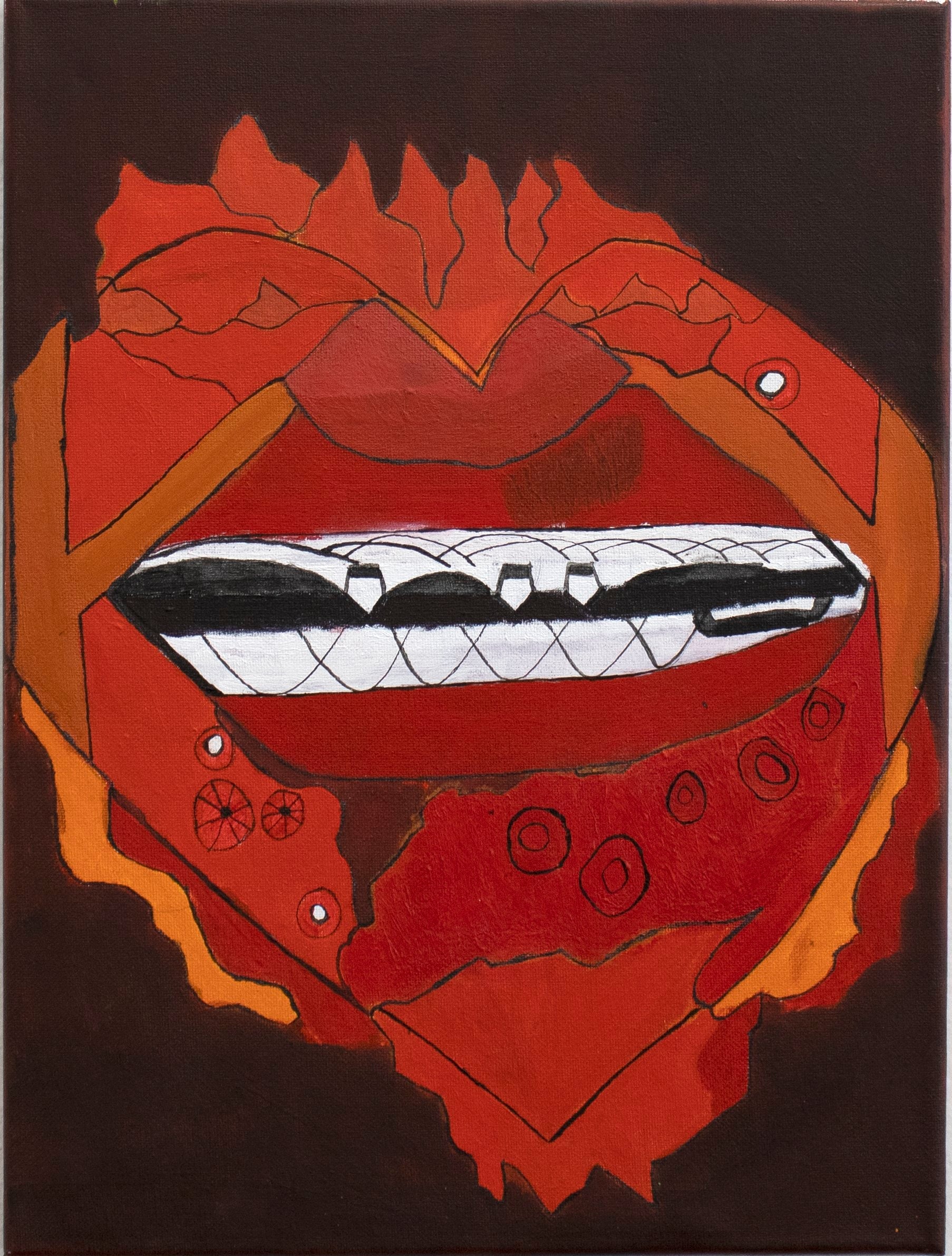 Fiery Red Emerging by Aaryn Maes