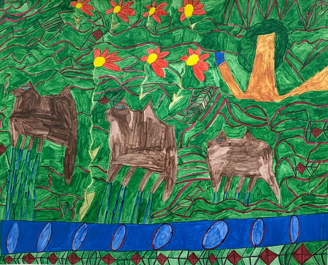 Foxes in the Forest by Juana Baltazar