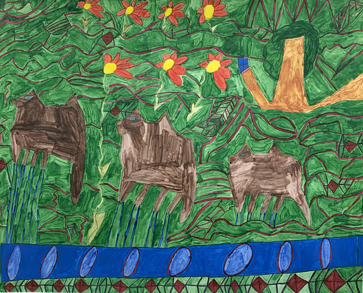 Foxes in the Forest by Juana Baltazar