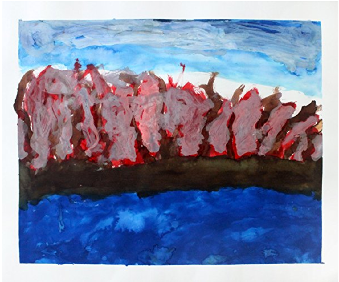 Landscape in Red and Blue by Maurice Isaac