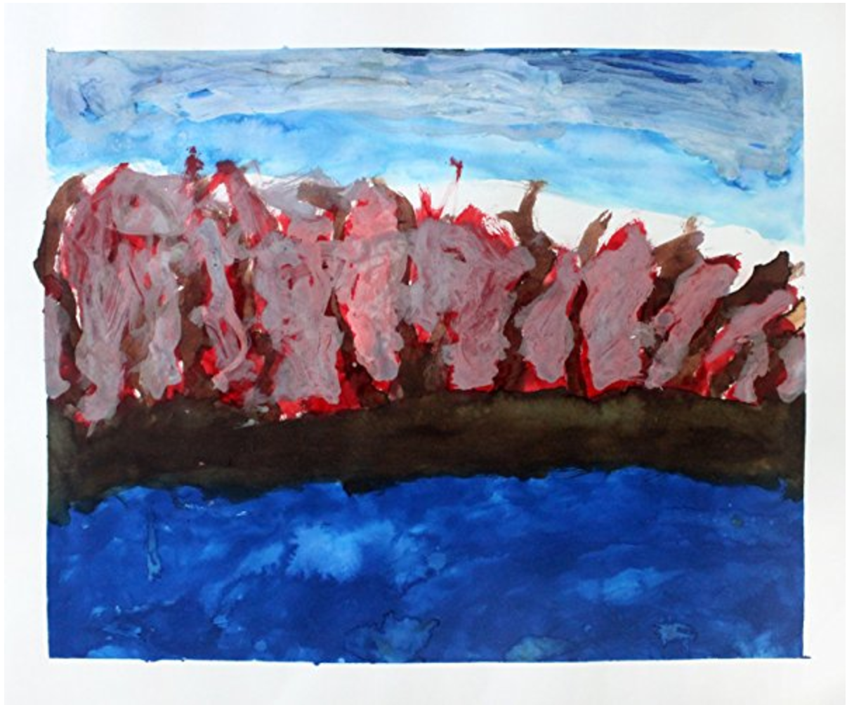 Landscape in Red and Blue by Maurice Isaac