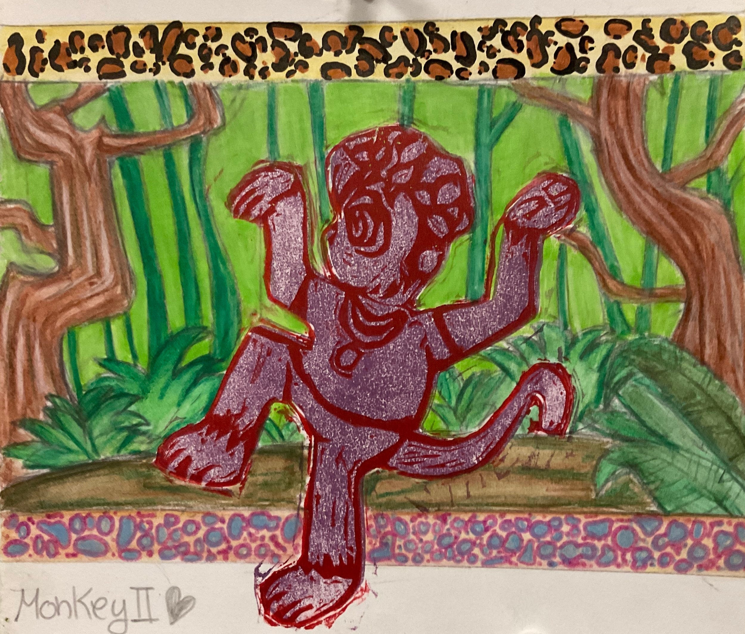 “Monkey II" by Naseem Sabokpey