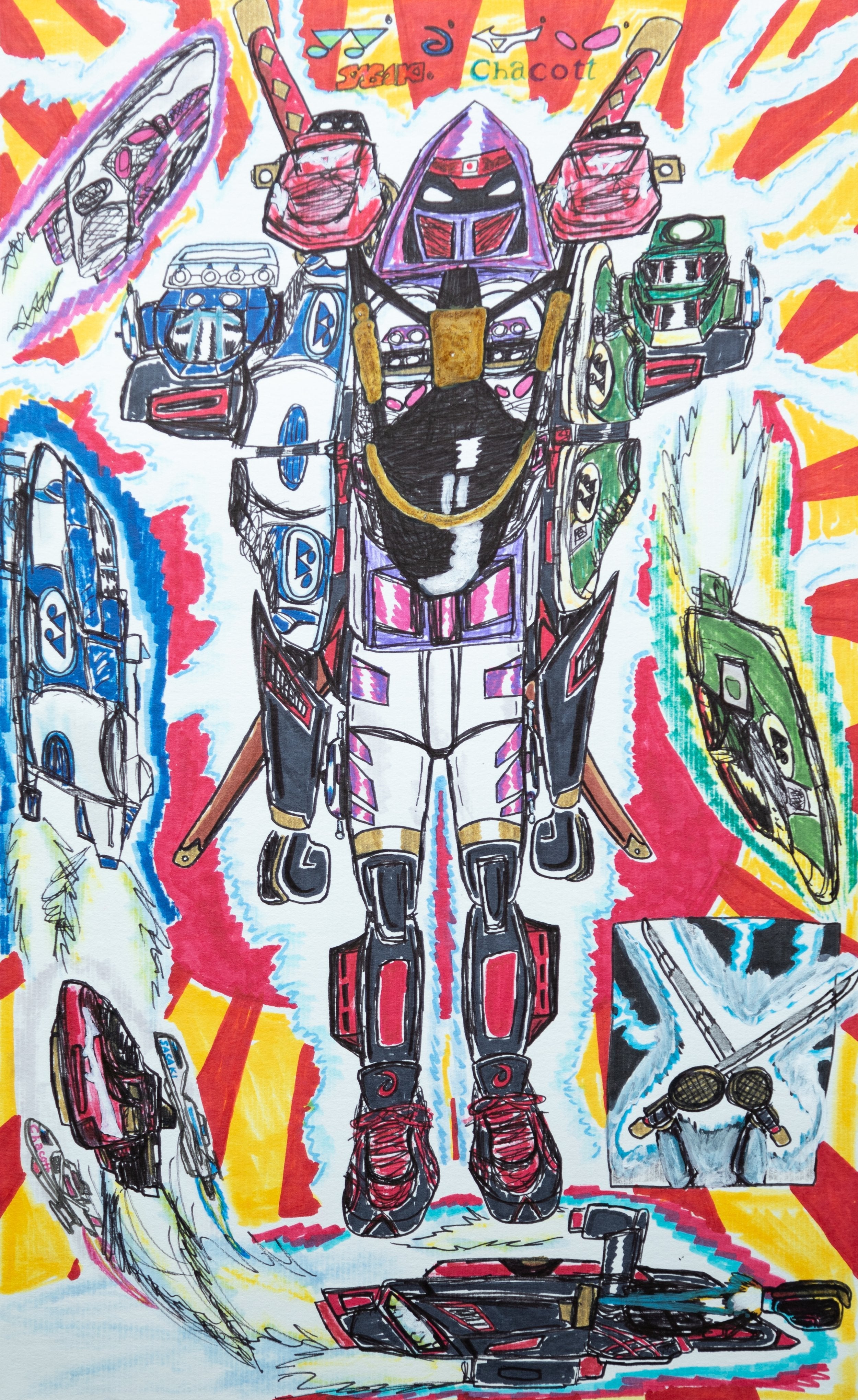 Ninja Robot Shoe Man by Reggie Martin