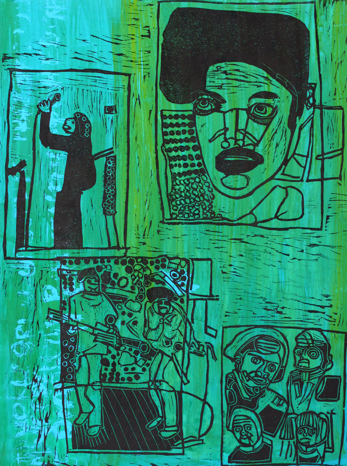 On Stage Green by Juan Pierri