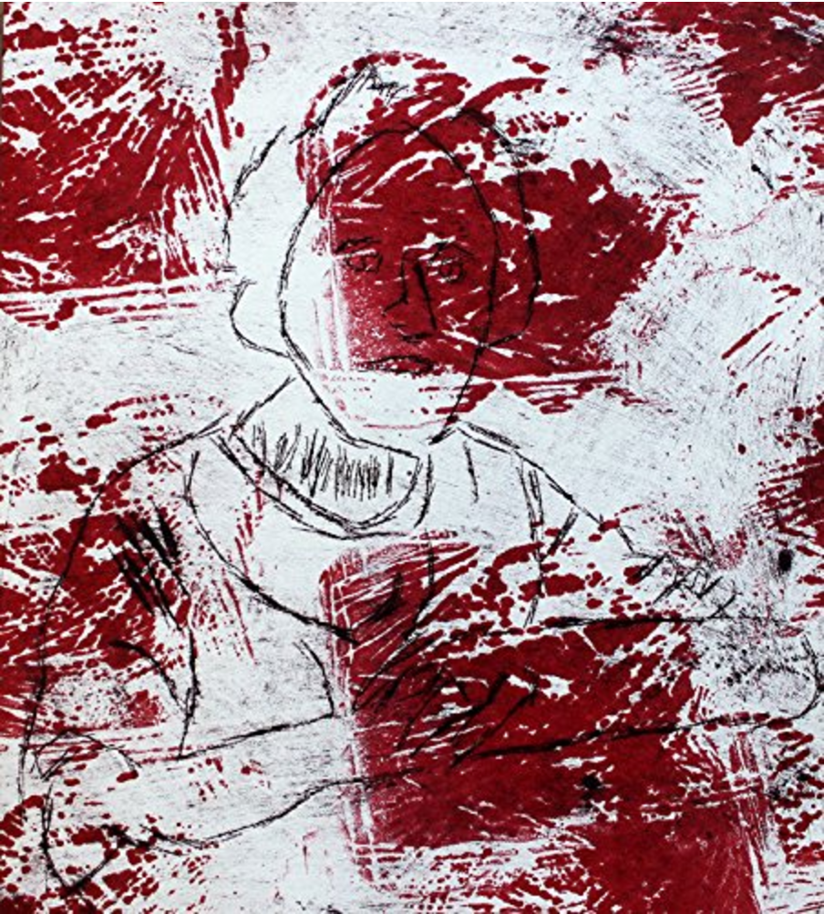 Portrait: Black and Red by Maria Alvarado