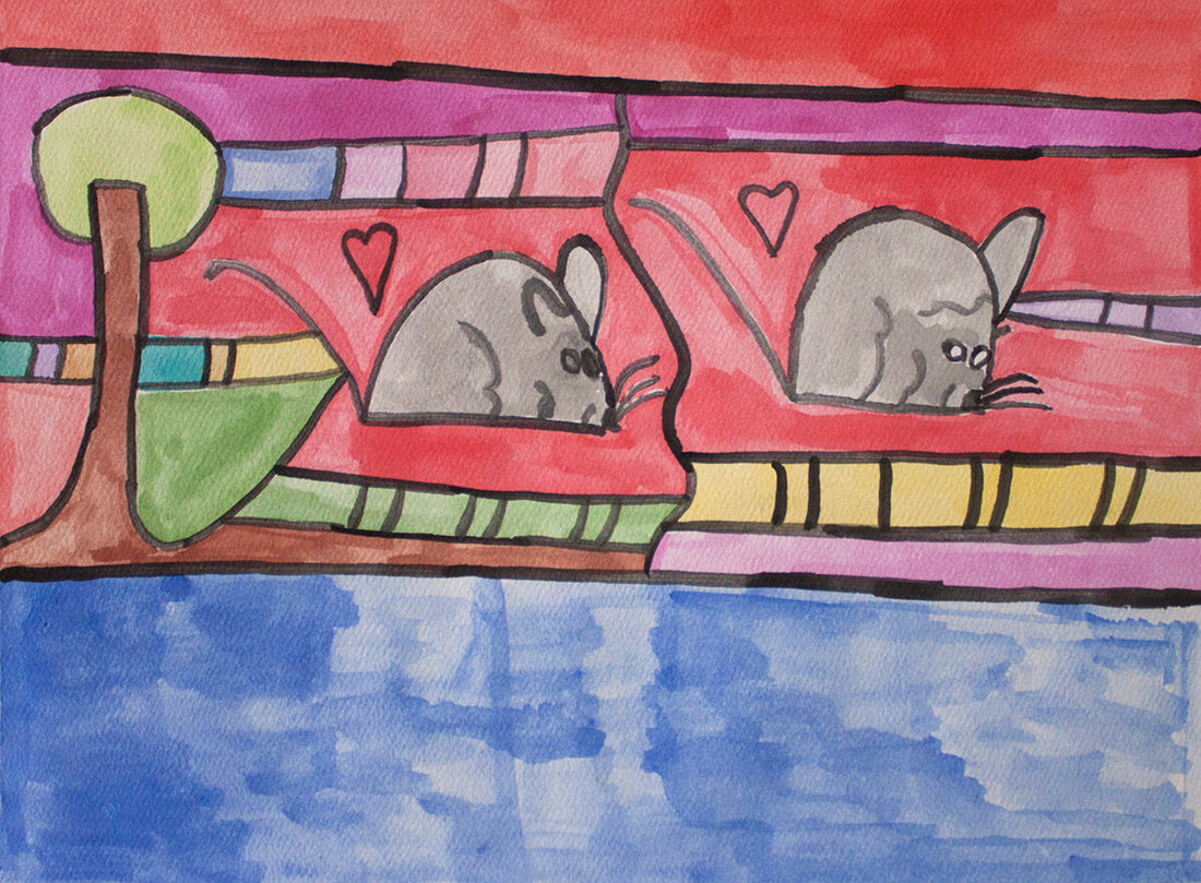 Rat in the ocean by Juana Baltazar