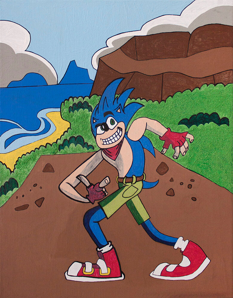 Sonic the playstation Mascot by Blake Roten