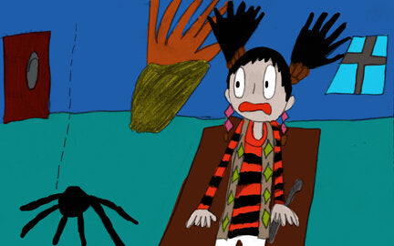 Untitled animation still (Character On Blue Background) Eubene Kim