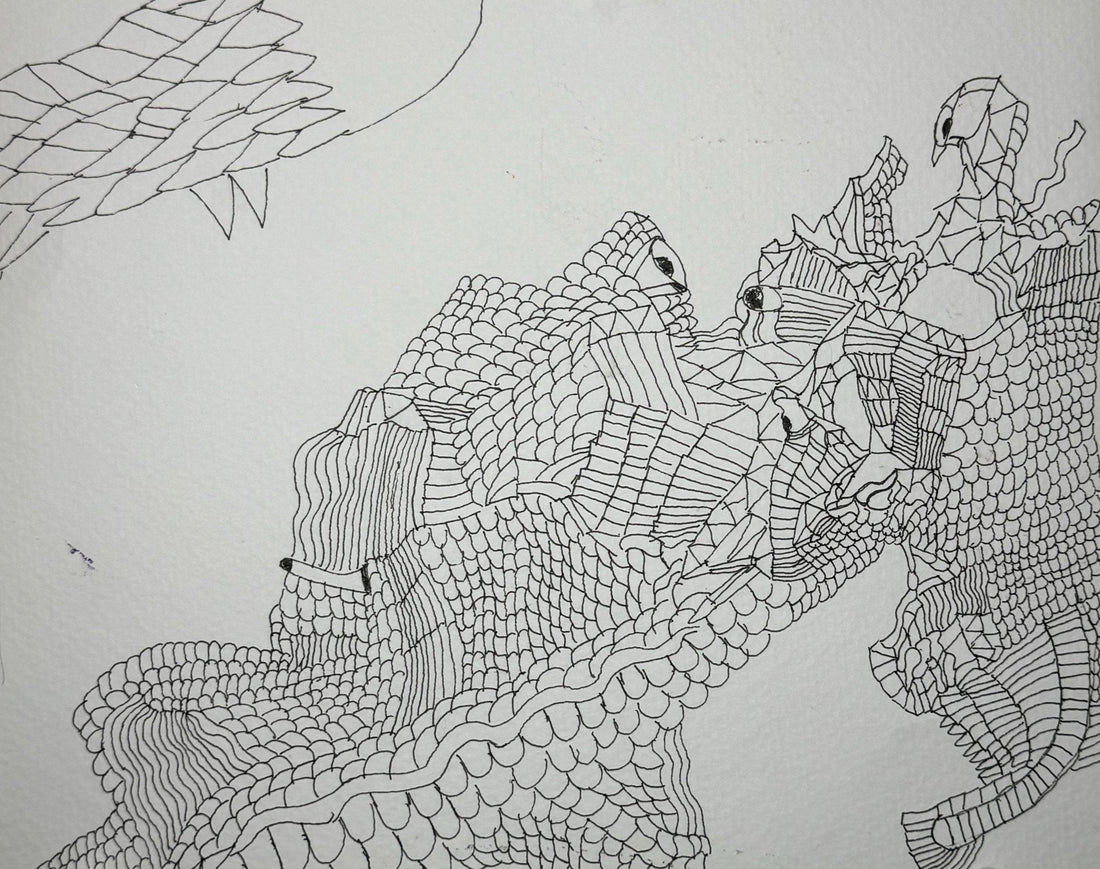 Untitled (Black Lines On White Background) by Adriana Homsi