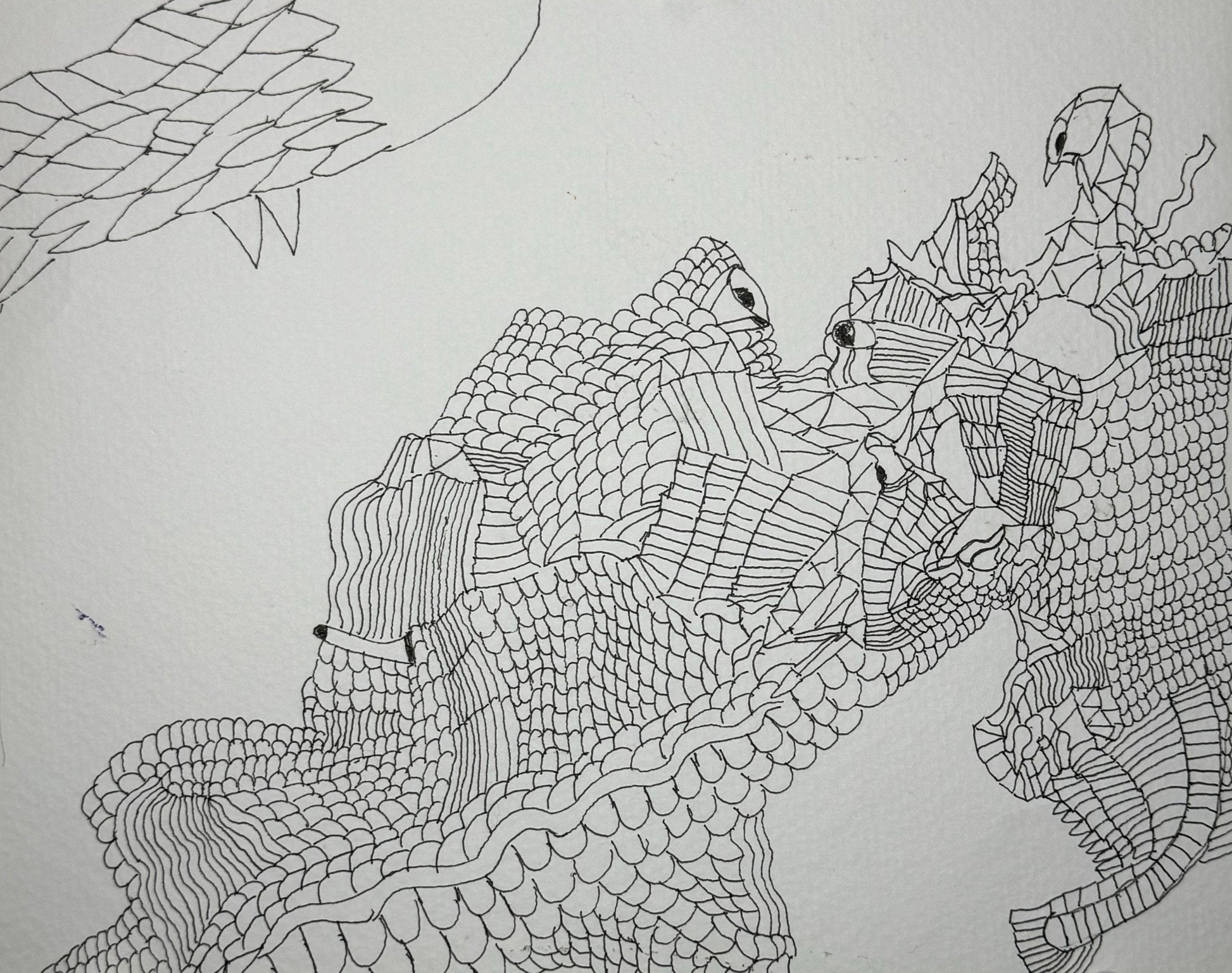 Untitled (Black Lines On White Background) by Adriana Homsi