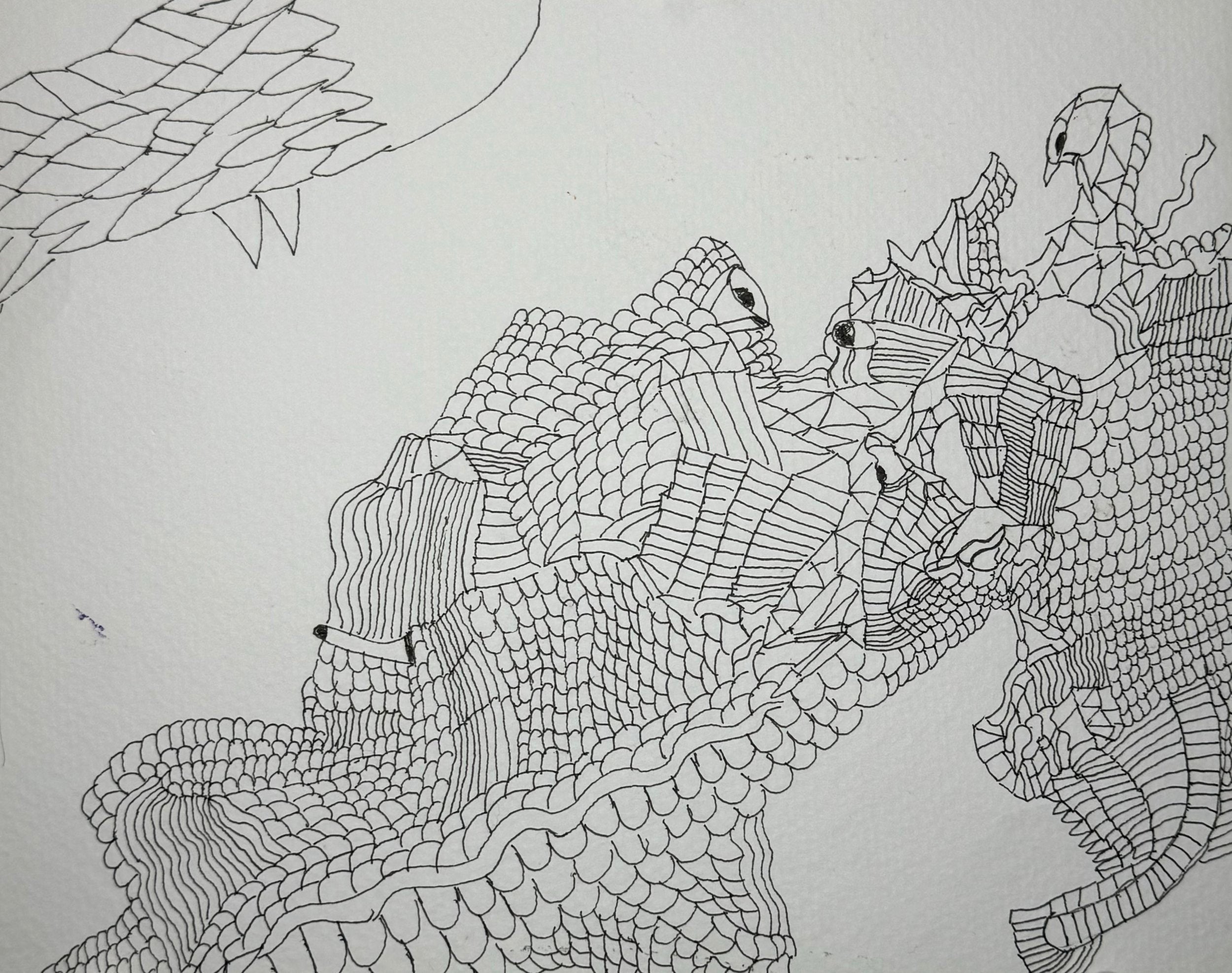 Untitled (Black Lines On White Background) by Adriana Homsi