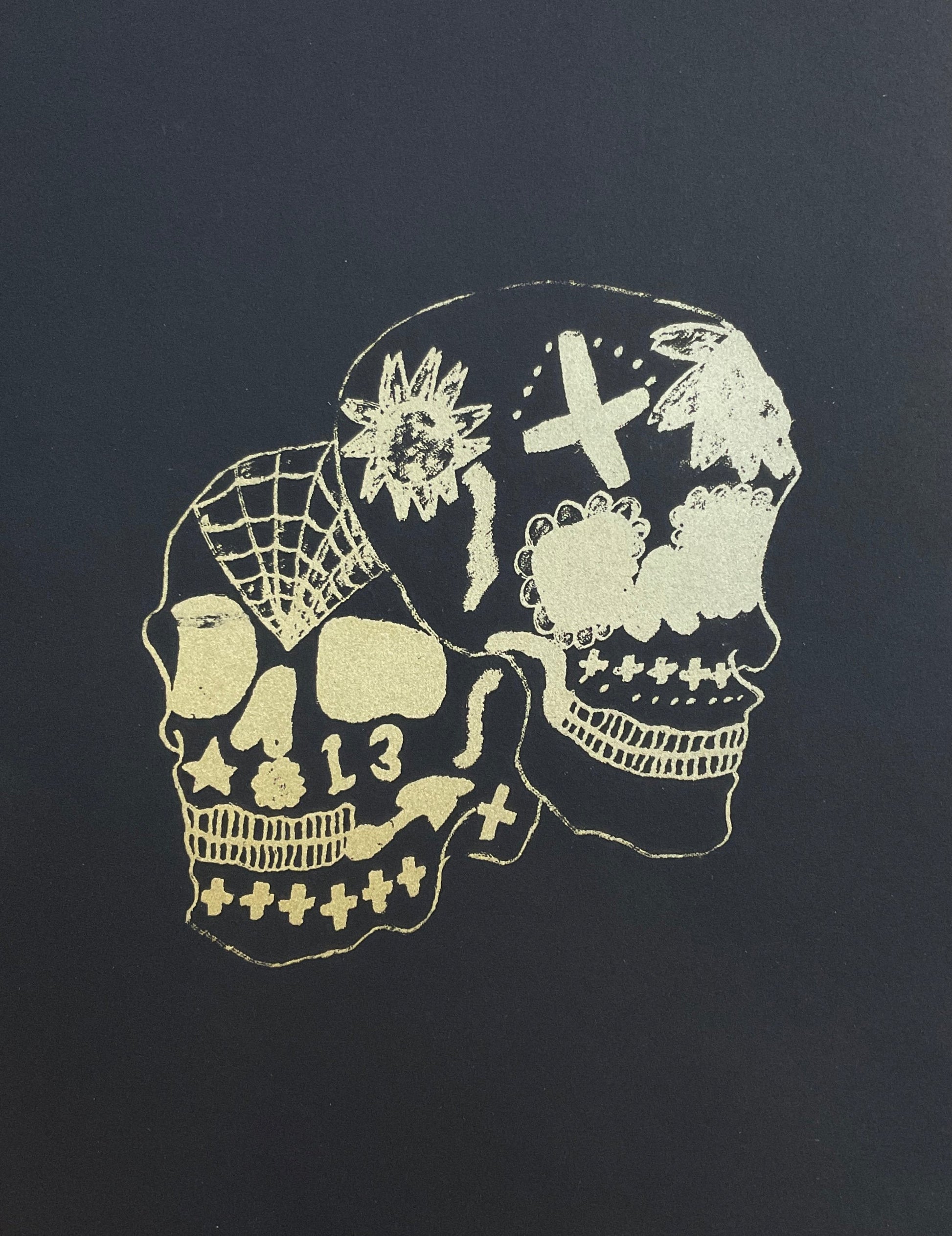 Untitled (Black Skulls) by Victor Prieto