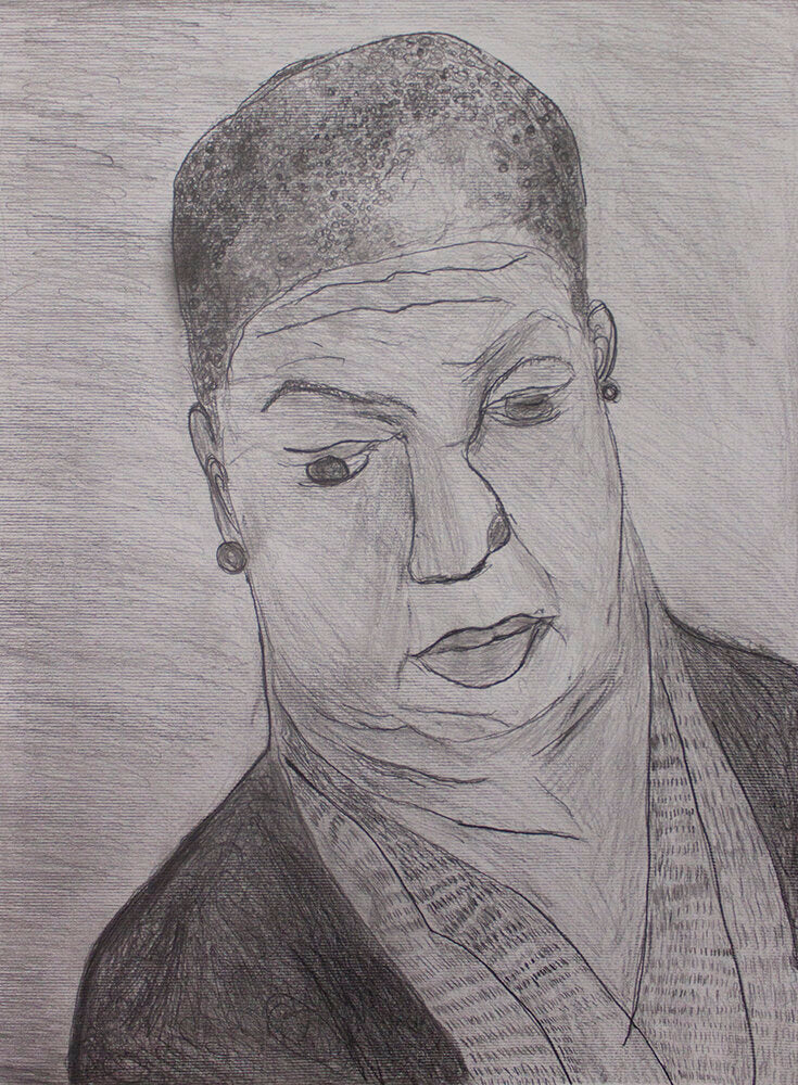 Untitled (Black & White Portrait) by Vickie Maye