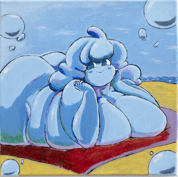 Untitled (Blue Character) by Humberto Saldana