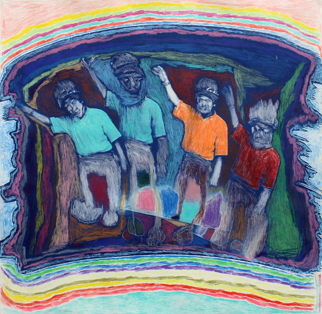 Untitled (Blue Figures) by Will Carrillo