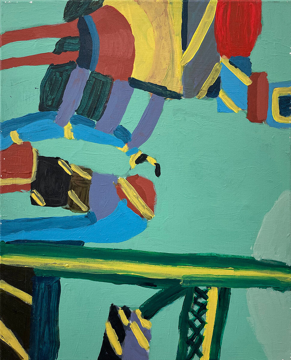 Untitled (Blue & Green Shapes) by Raymond McAdams