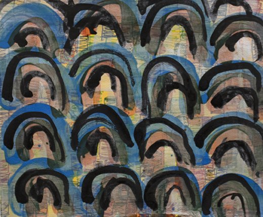 Untitled (Blue Rainbows) by Justina Ko