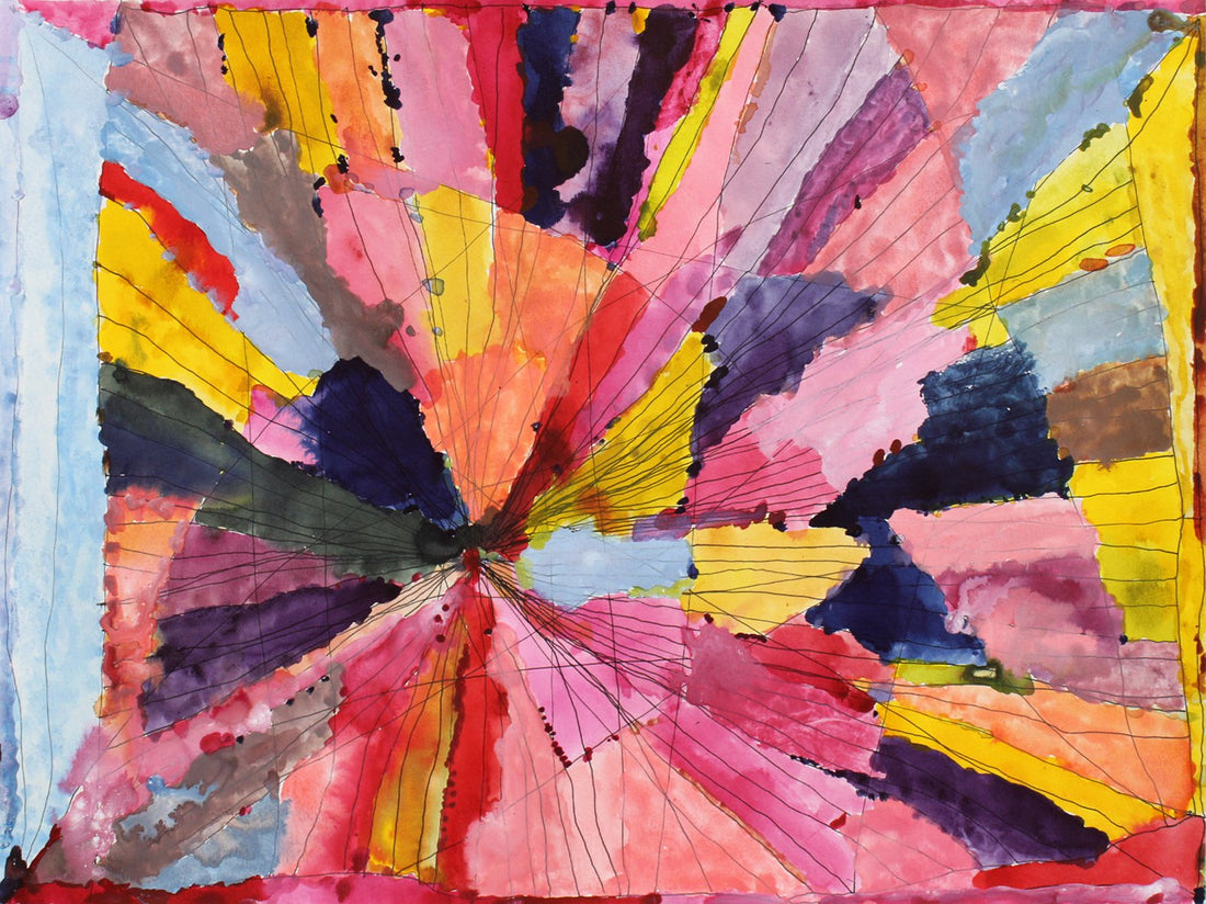 Untitled (Blue, Red & Yellow Shapes) by Will Carrillo