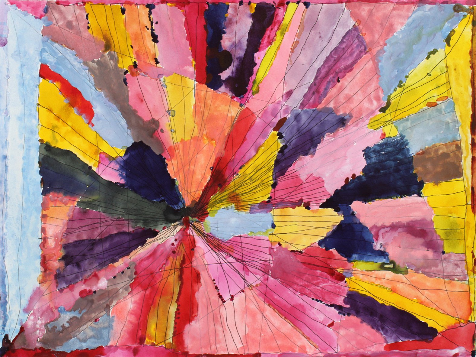 Untitled (Blue, Red & Yellow Shapes) by Will Carrillo