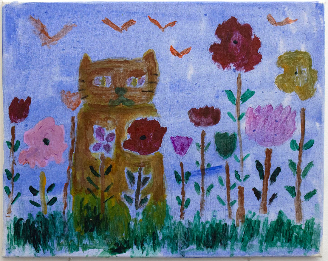 Untitled (Cat & Birds) by Camille Chang