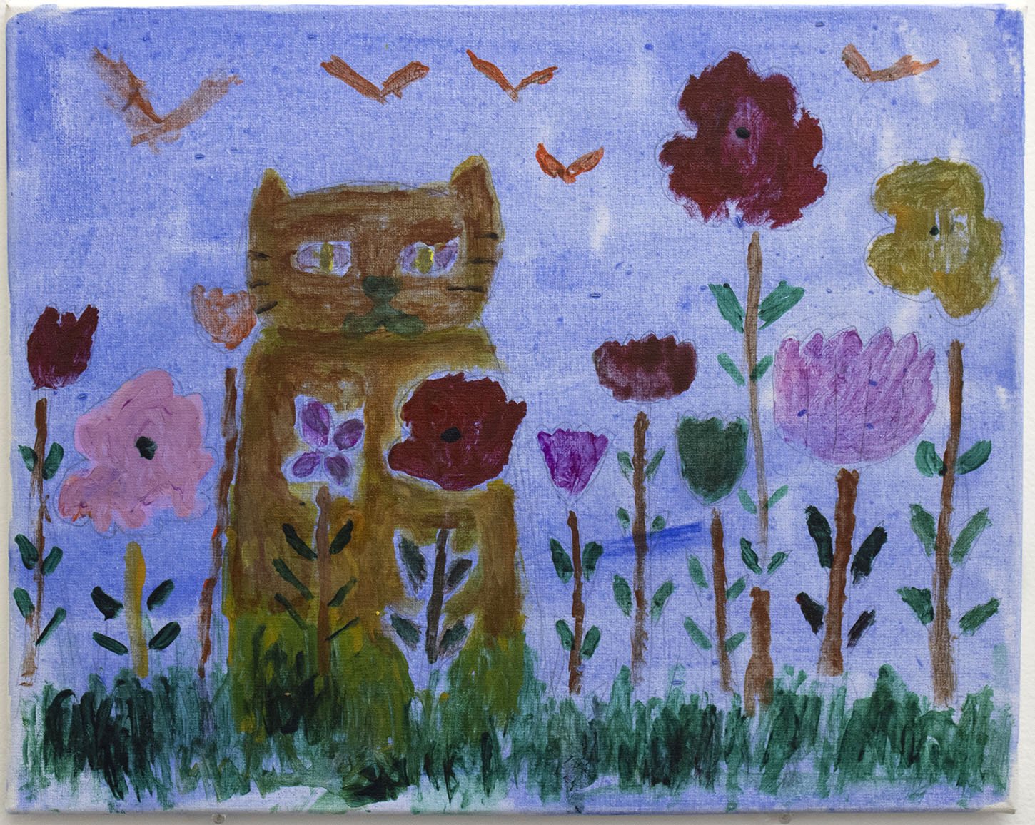 Untitled (Cat & Birds) by Camille Chang