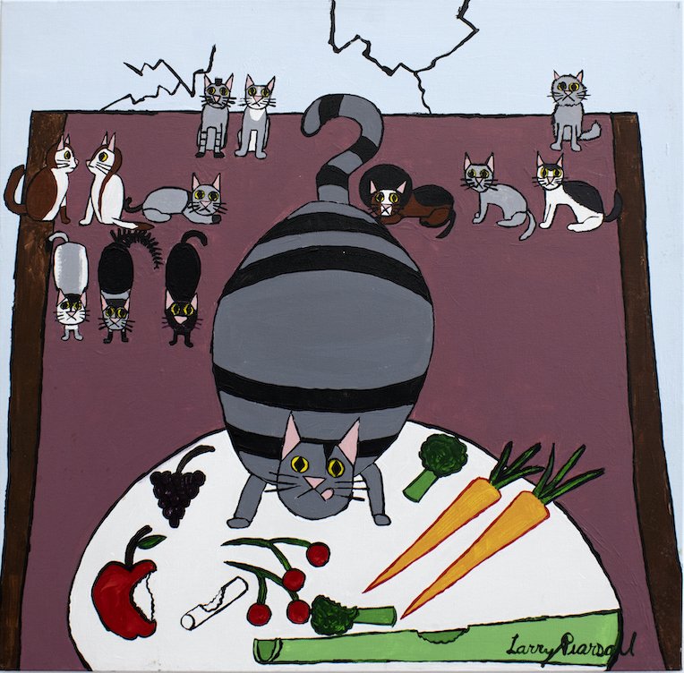 Untitled (Cats) by Larry Pearsall