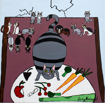 Untitled (Cats) by Larry Pearsall