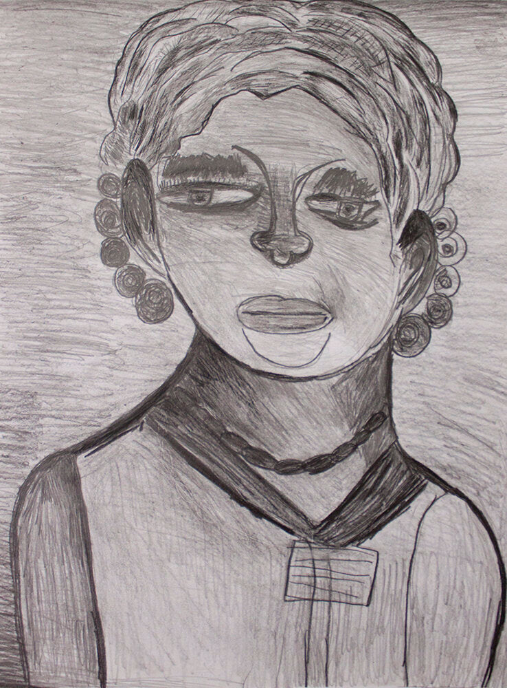 Untitled (Character In Black And White) by Vickie Maye