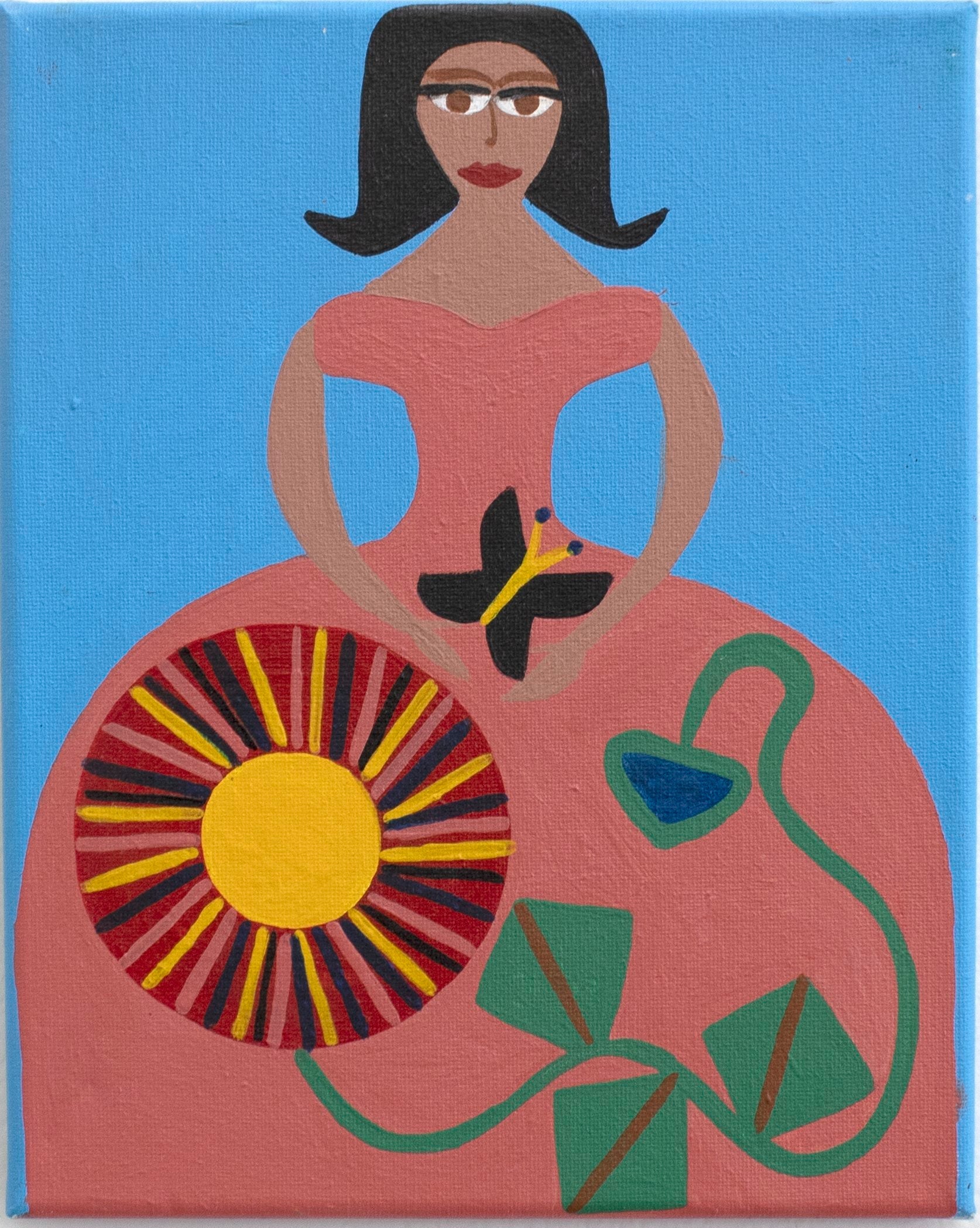 Untitled (Character In Pink Dress) by Debra Alexander