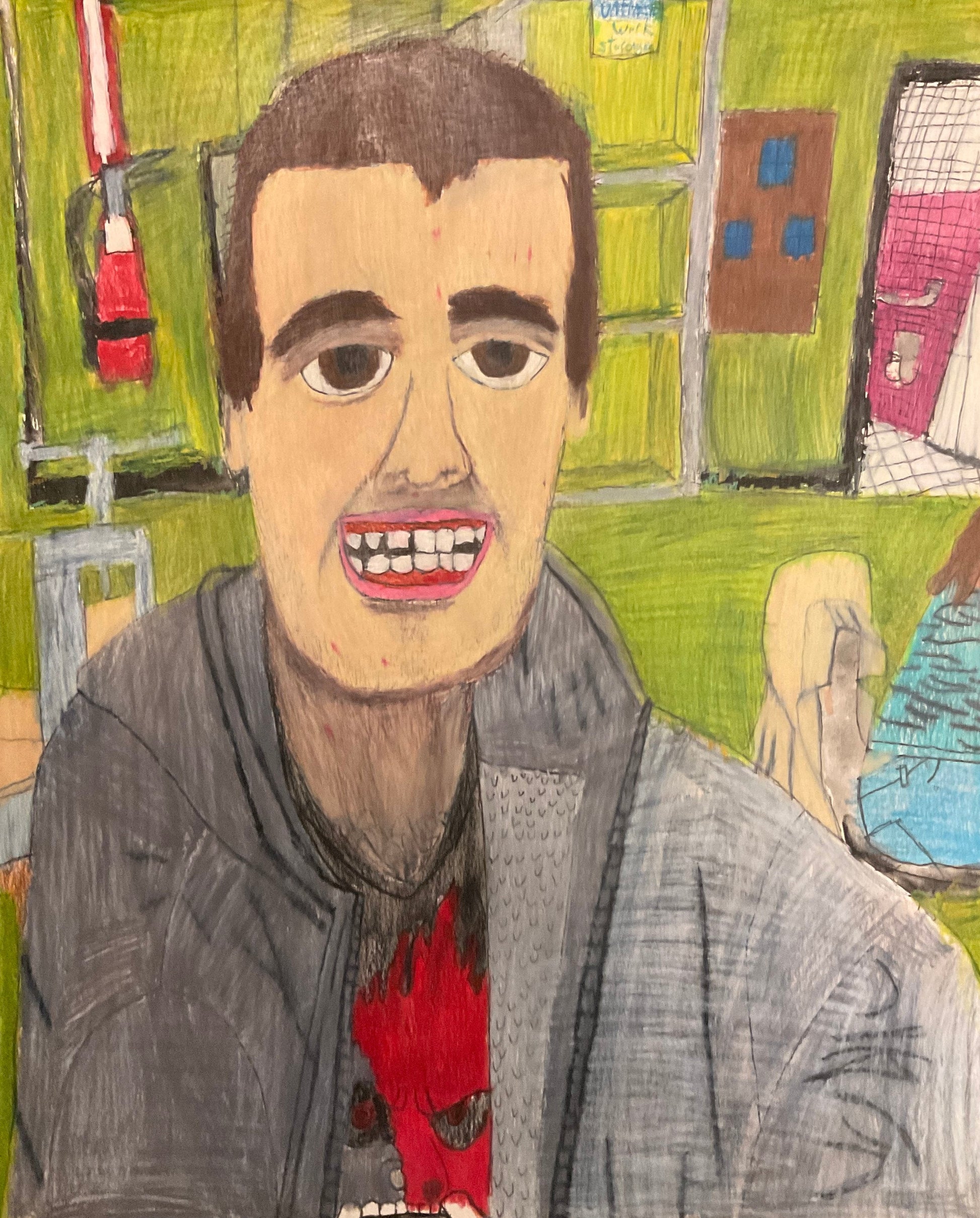 Untitled (Character Showing Teeth) by Joshua Branch