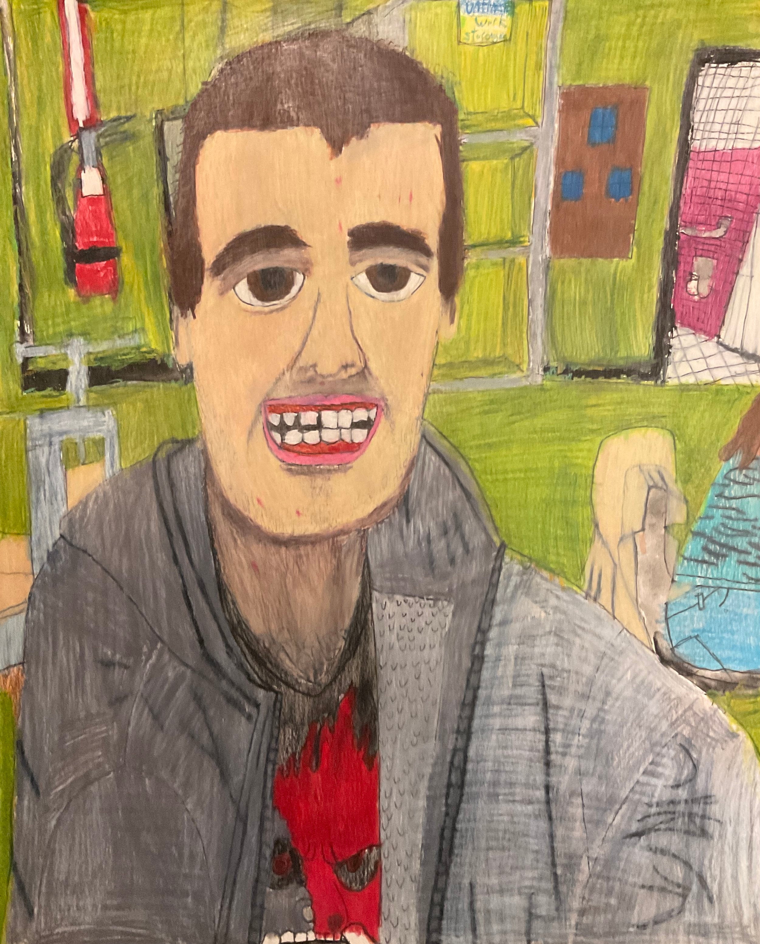 Untitled (Character Showing Teeth) by Joshua Branch