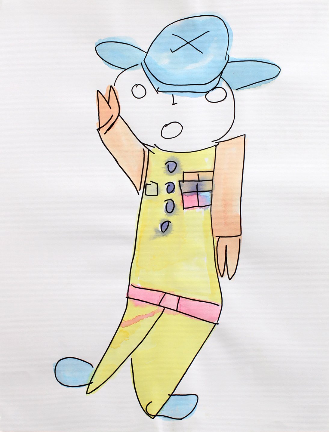 Untitled (Character With Blue Hat) by Miss Cookie Norton