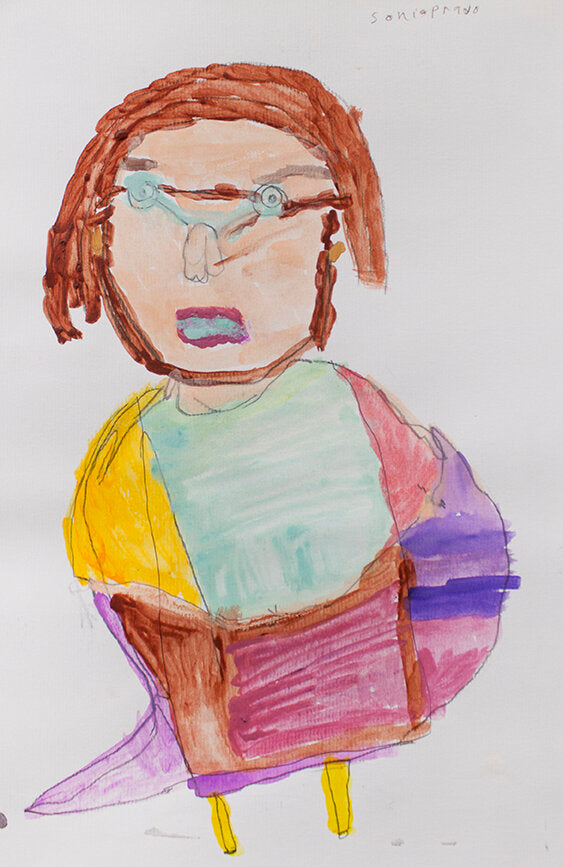 Untitled (Character With Red Hair) by Sonia Prado