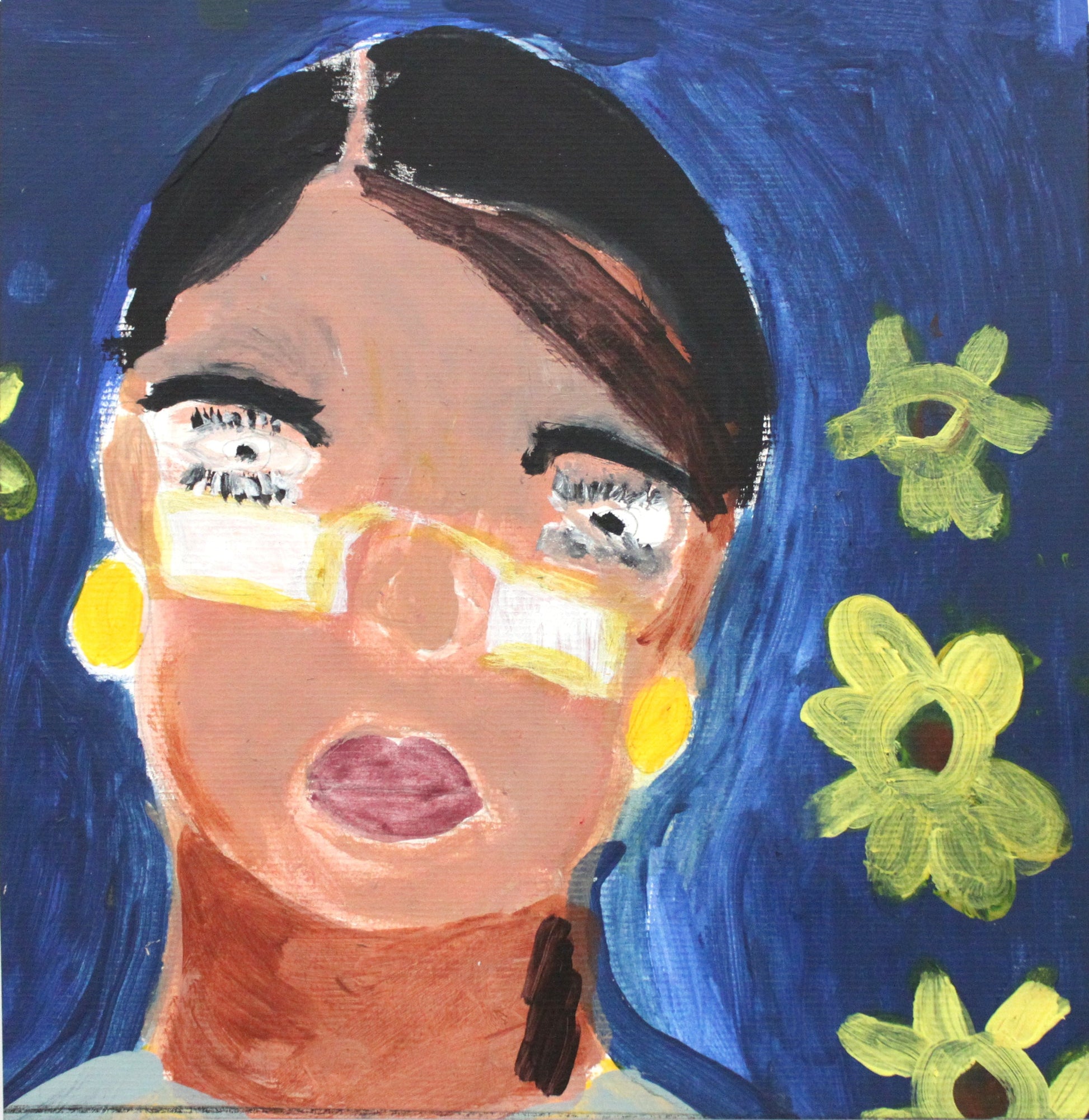 Untitled (Character With Yellow Glasses) by Vickie Maye