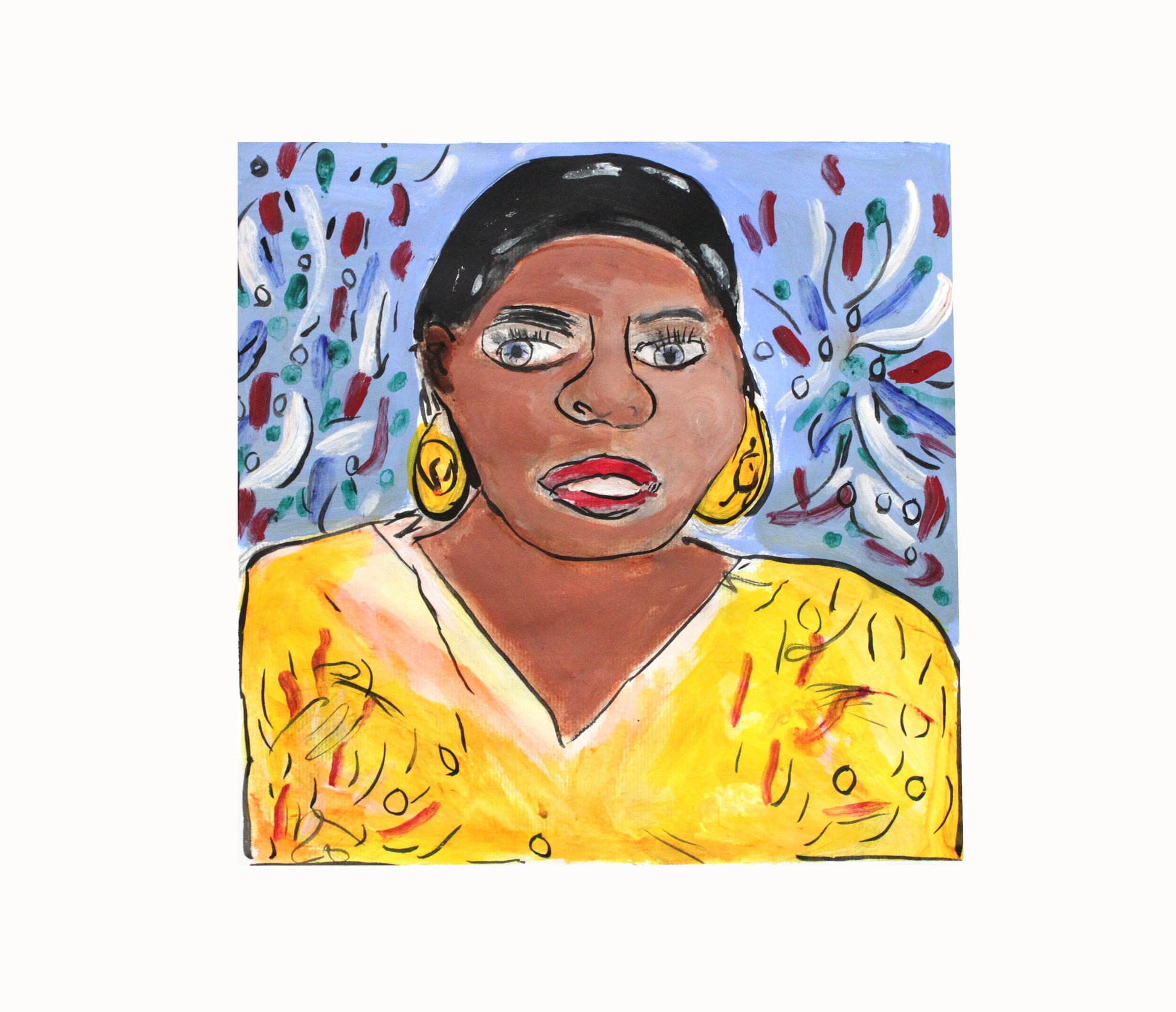 Untitled (Character with Yellow Top) by Vickie Maye