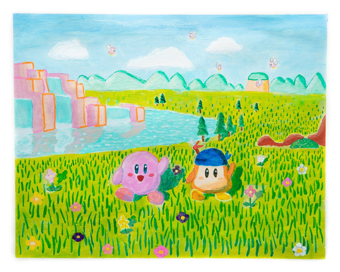 Untitled (Characters On Landscape Background) by Patrick Kreusch