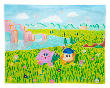 Untitled (Characters On Landscape Background) by Patrick Kreusch