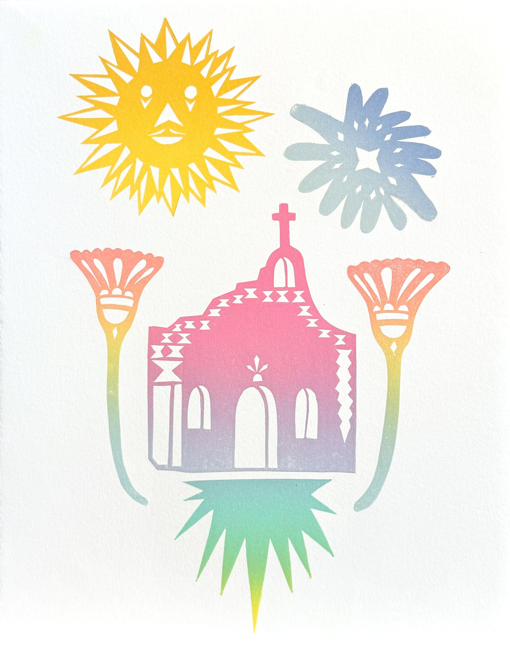 Untitled (Church Building & Sun) by Sebastian Campos