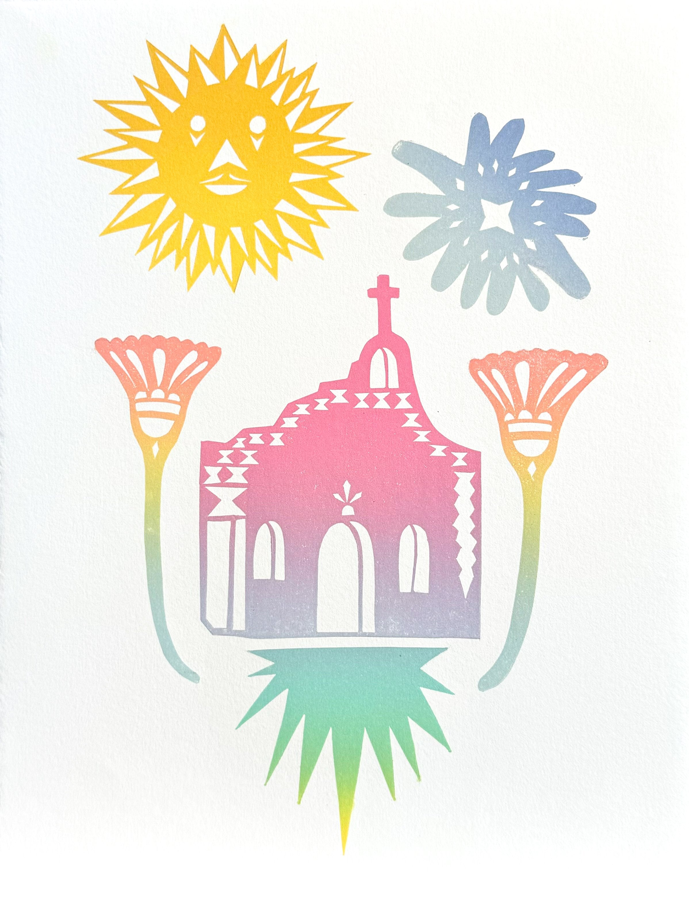 Untitled (Church Building & Sun) by Sebastian Campos