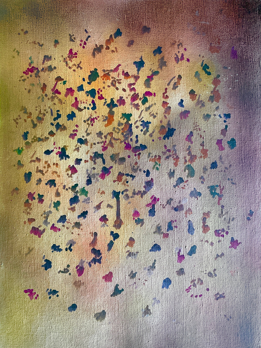 Untitled (color shapes on purple background) by Tiffiny Boyd