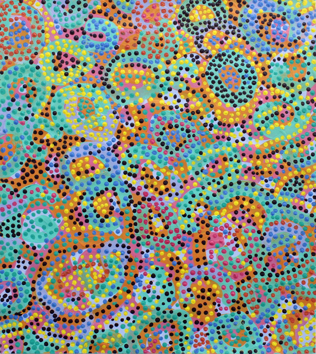 Untitled (Colored Dots On Shapes) by Diana Rodriguez & Larry Nichols