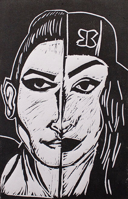 Untitled (Face Halves) by Antwan Jones