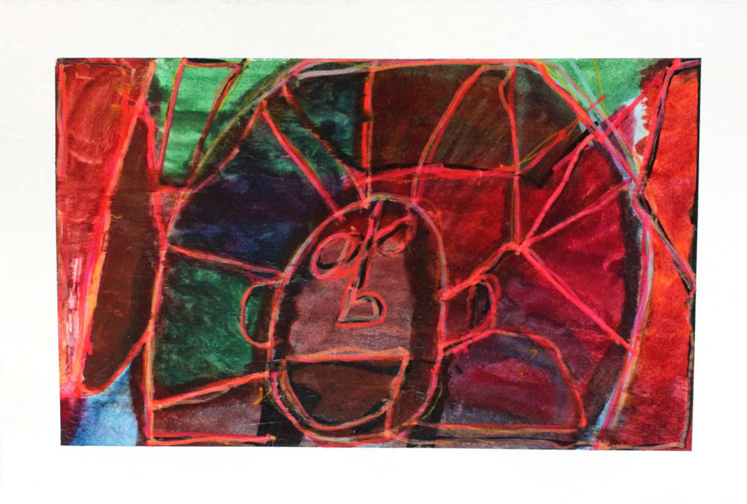 Untitled (Face On Shapes) by Charles Nagle