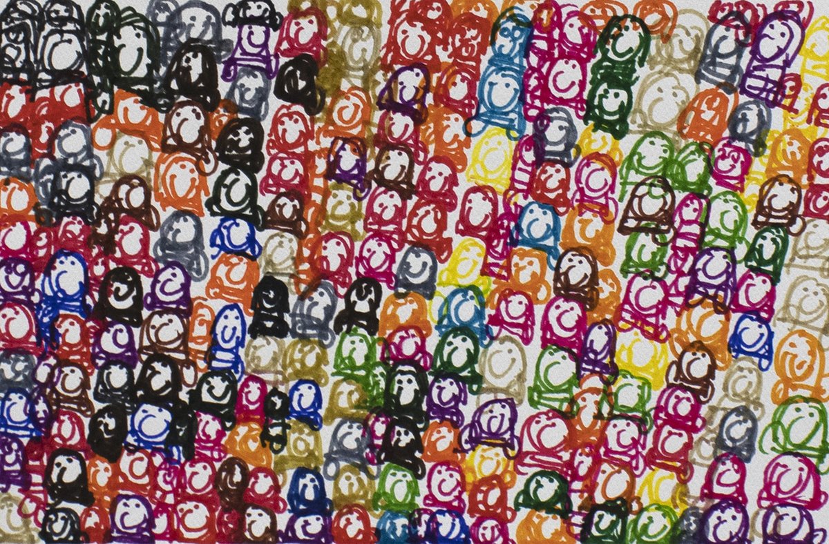 Untitled (Faces) by Justina Ko