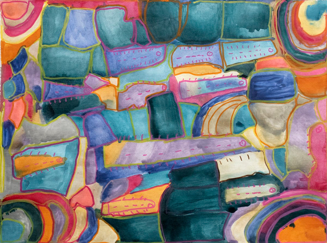 Untitled (Fish & Shapes) by Maria Alvarado