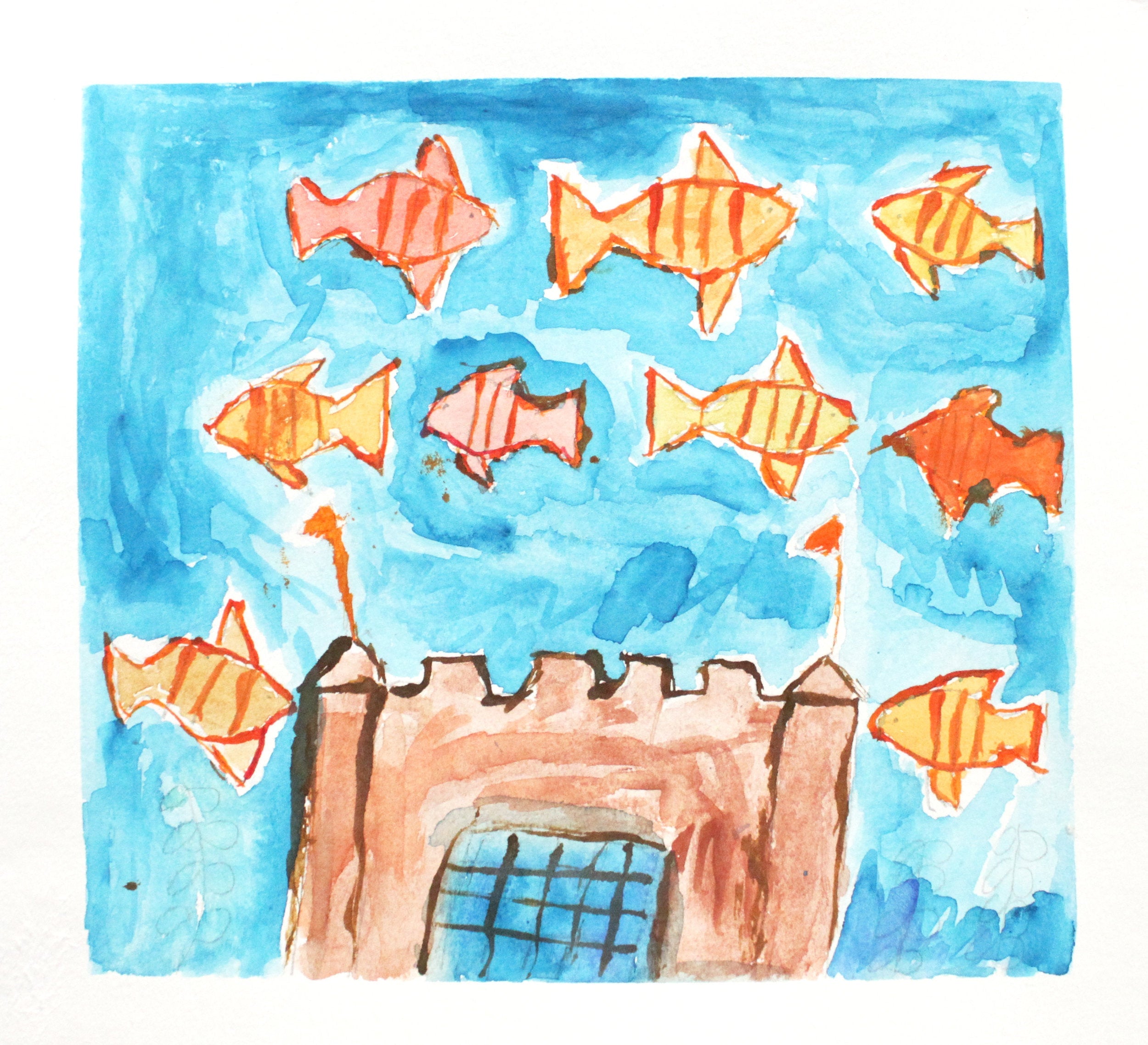 Untitled (Fishes & Castle) by Camile Chang